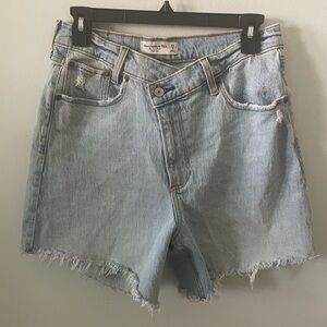 Abercrombie Asymmetrical High Waist Dad Shorts